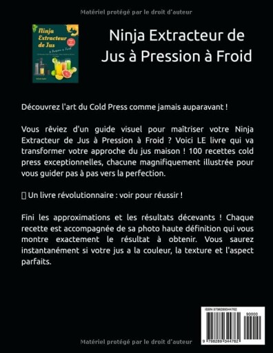 Un jus frais préparé avec l'extracteur de jus Ninja