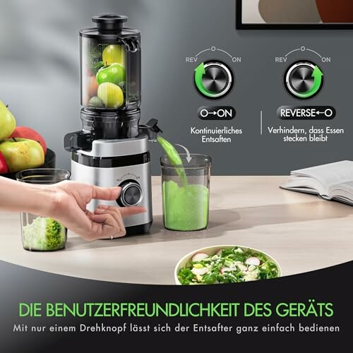 Extracteur de jus avec options de rotation et inverse